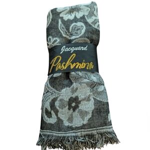 Jacquard Pashmina Scarf with Floral Design